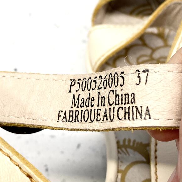 fly london yesk leather wedge heel ankle wrap strap sandals 37 neutral‎ boho - Picture 11 of 15